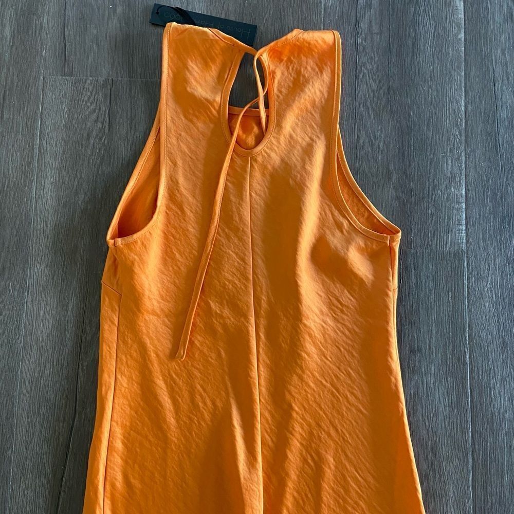 House of Harlow 1960 Orange Satin Midi Dress - Picture 5 of 6